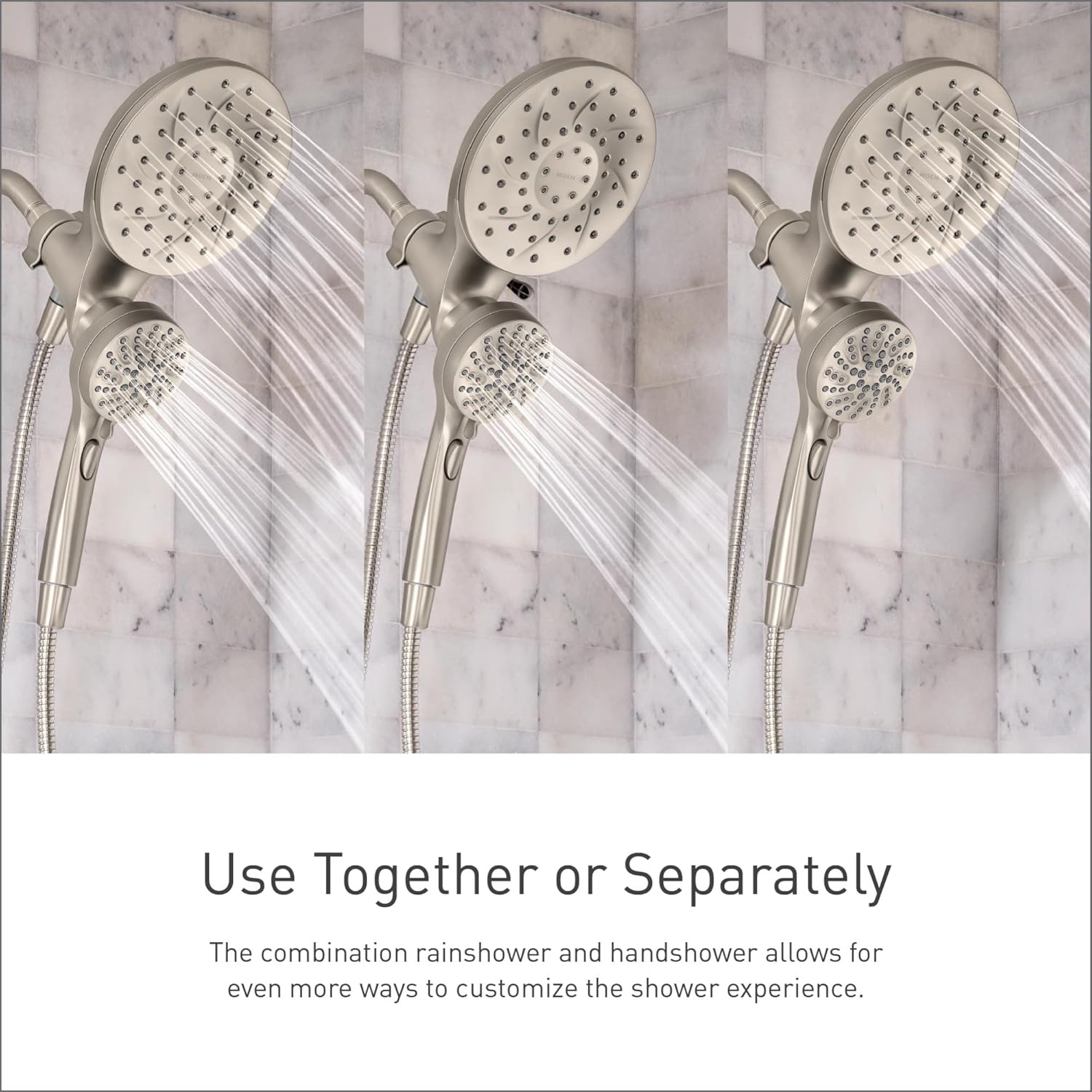 Moen Magnetix 25 GPM Chrome Handheld Rain Shower Head 2-in-1 Combo