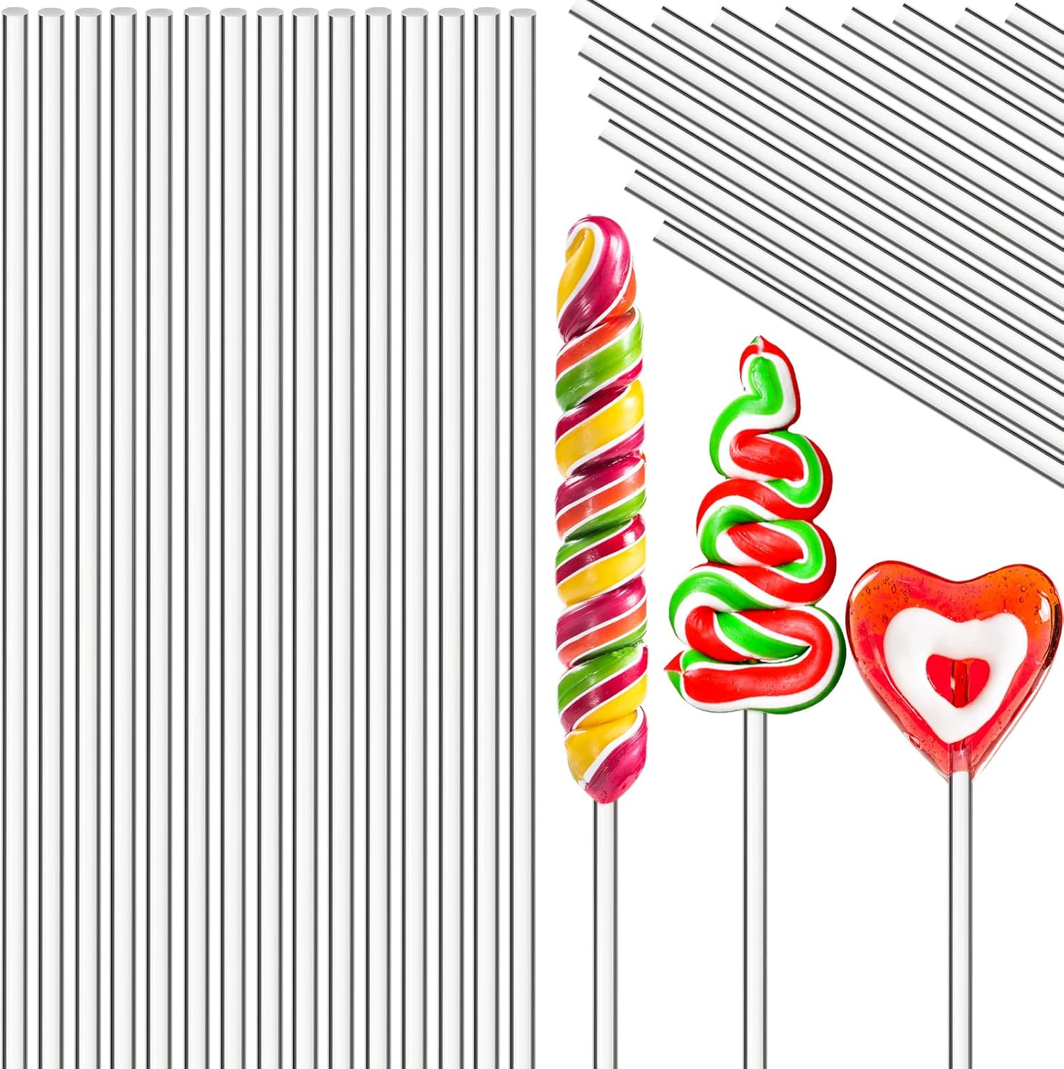 Zopeal 200 PC Acrylic Lollipop Sticks for Decor Baking