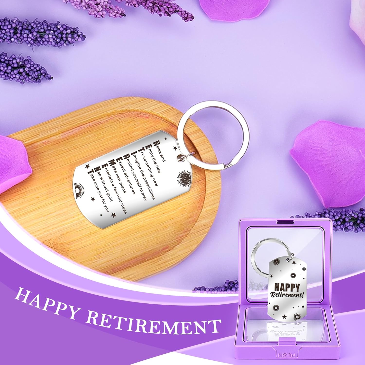 LOMEVE Purple Retirement Gifts Basket for Women