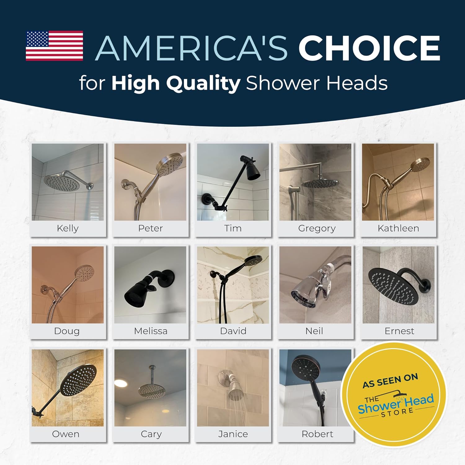HammerHead Showers High Pressure Fixed Shower Head - All Metal 25 GPM