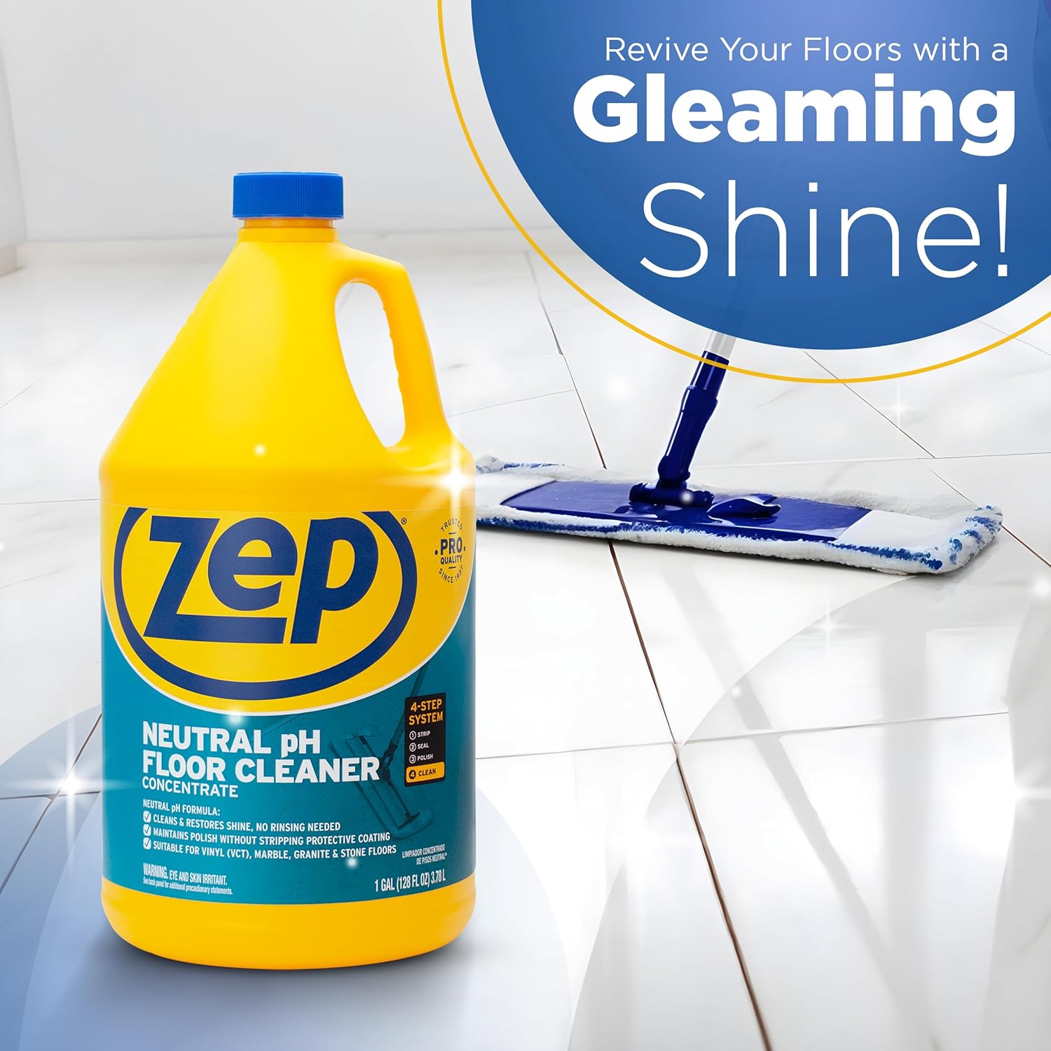 Zep Neutral pH Floor Cleaner 1 Gallon Concentrated