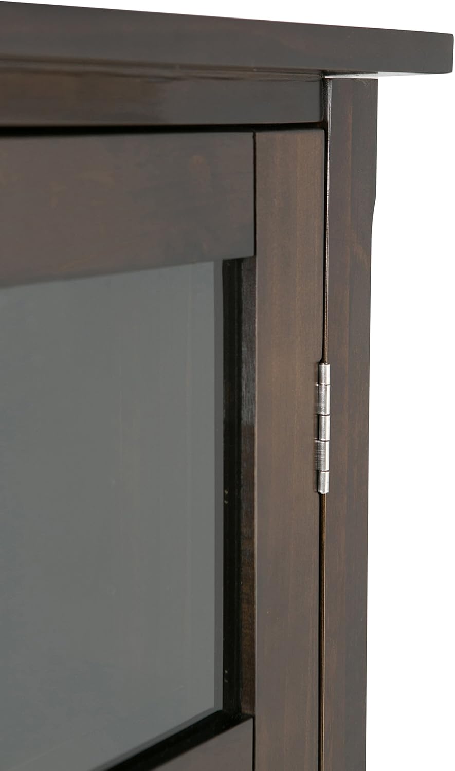 SIMPLIHOME Avalon 12-Bottle Wood Wine Rack Cabinet in Dark Tobacco Brown