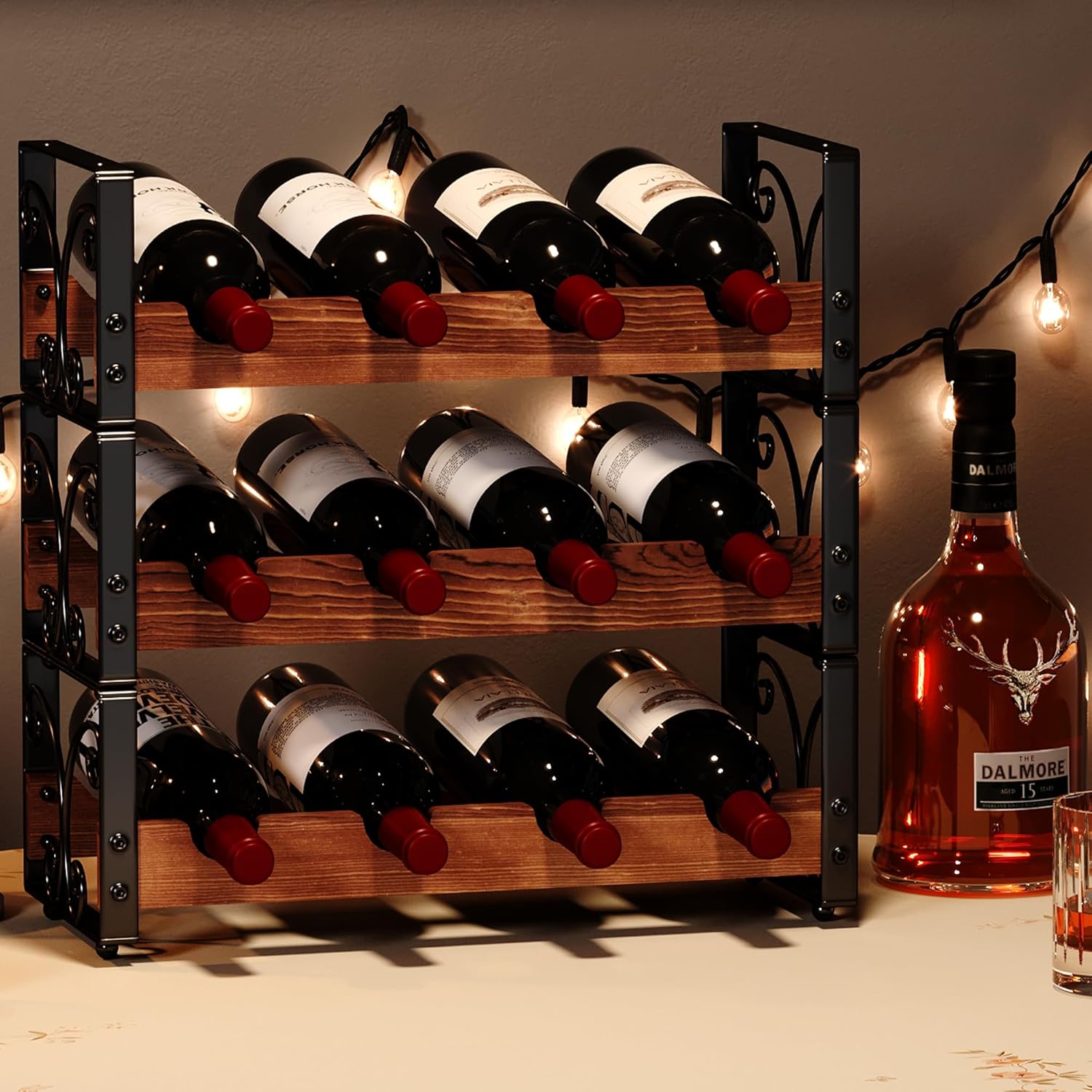 X-cosrack 3-Tier Wine Rack for Inside Cabinet