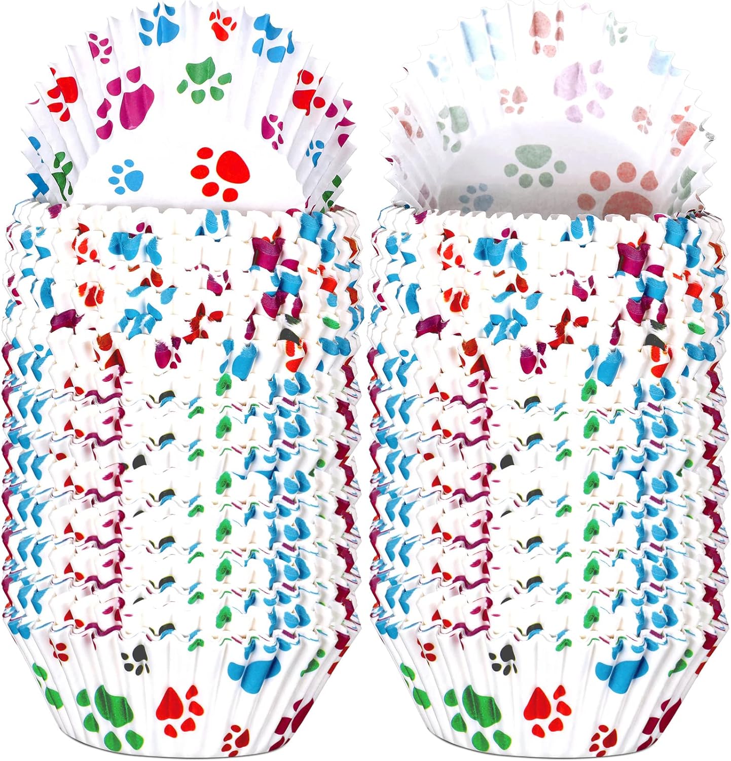 200 Pcs Paw Bone Cupcake Liners Multi Color