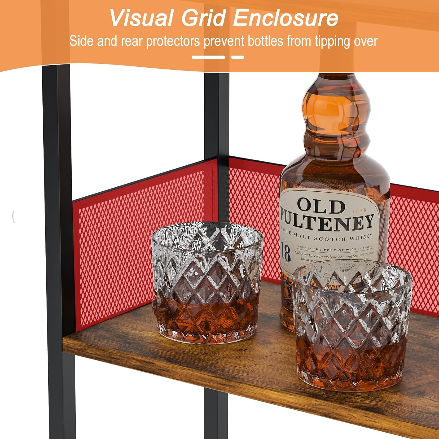 Eyteenokk 4-Tier Freestanding Wine Rack with T-Shape Tabletop 1