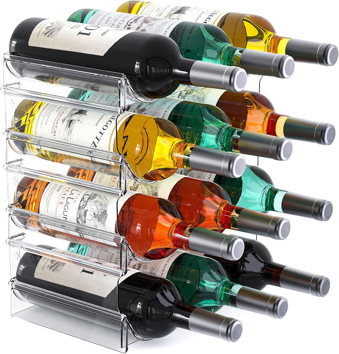 Benaep Stackable 4-Tier Water Bottle Wine Rack
