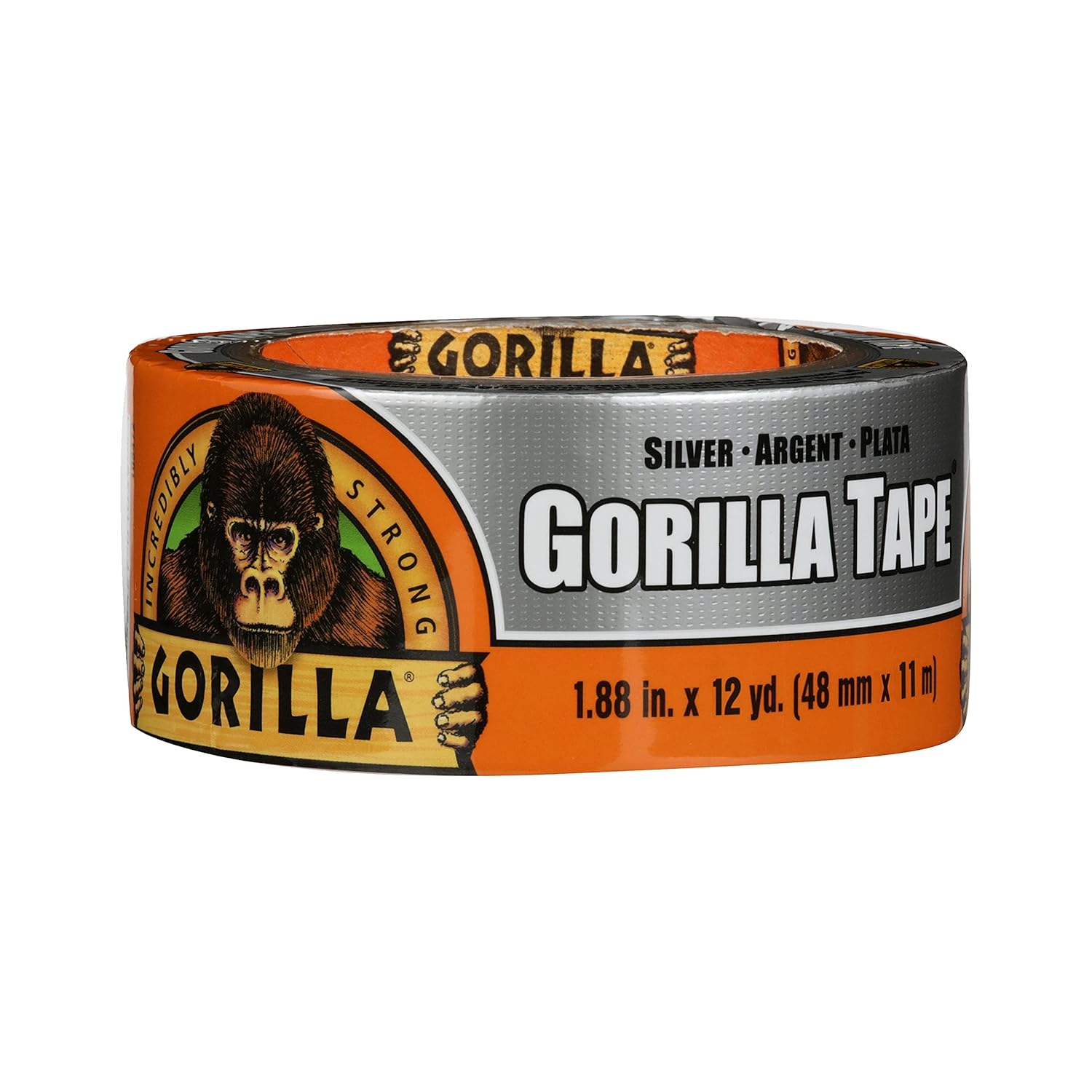 Gorilla Silver Duct Tape 188 x 12 yd Pack of 1 1