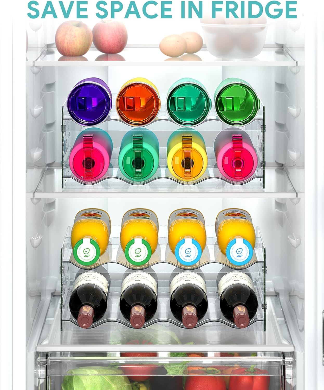 4 Tier Water Bottle Organizer for 16 Bottles