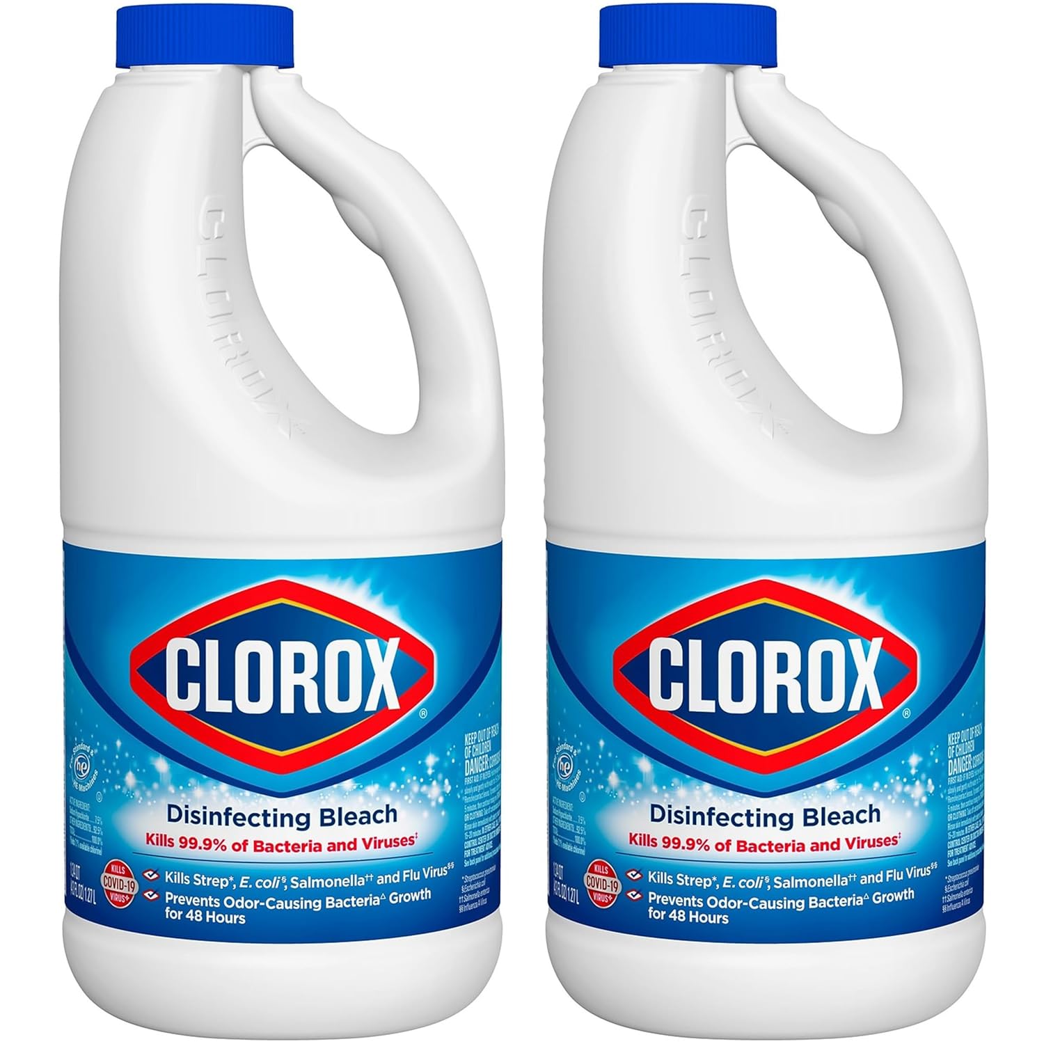 Clorox Bleach 2 Pack 43 oz Each Easy Pour with Handle