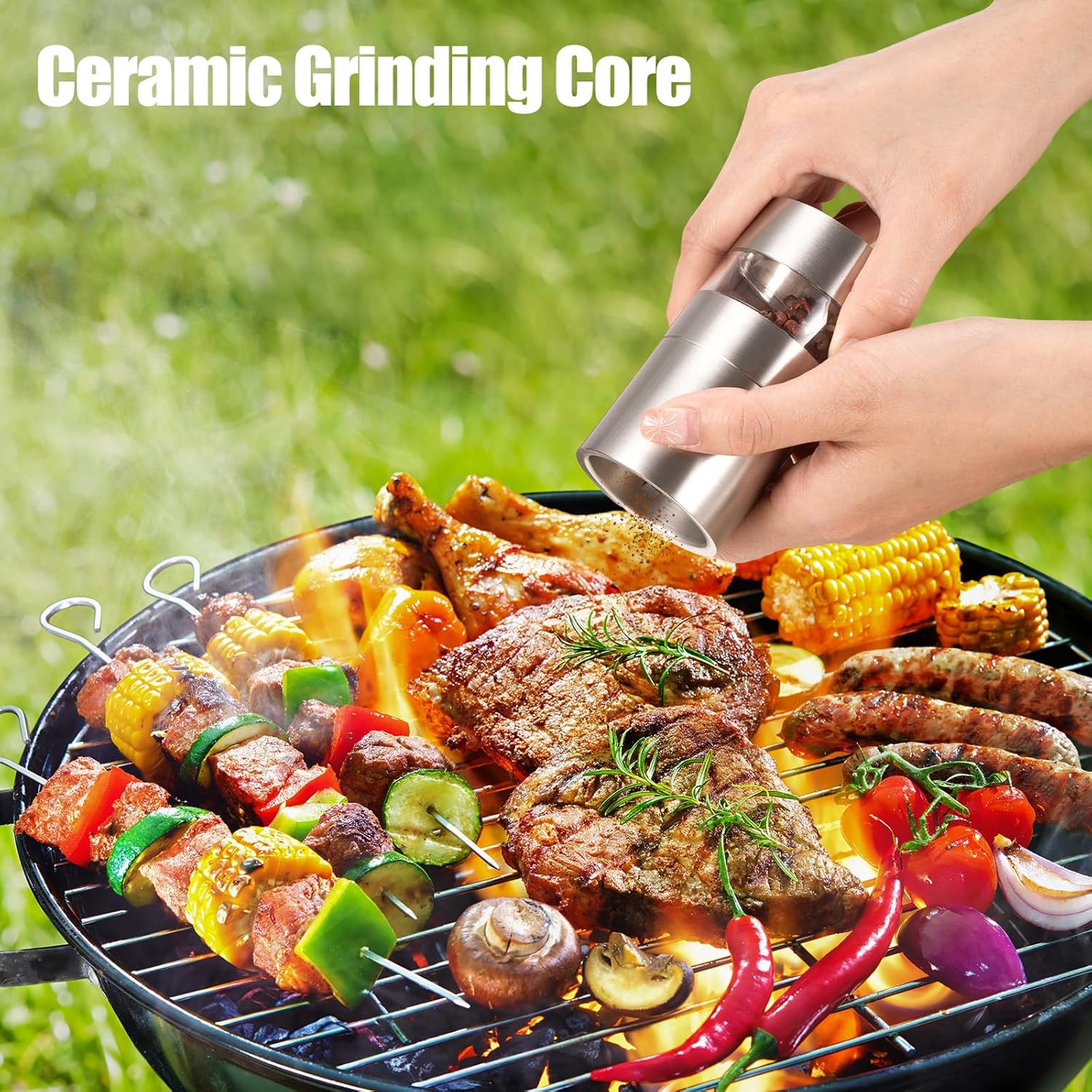 ChimimeDecor 5 in 1 Salt Pepper Grinders Set