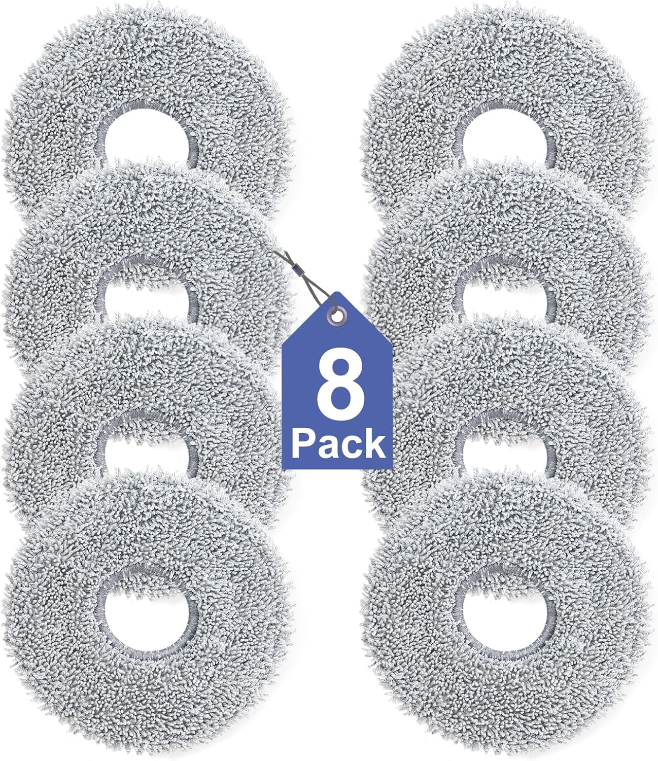 VIEWALL 8 Pack Reusable Microfiber Mop Cloth