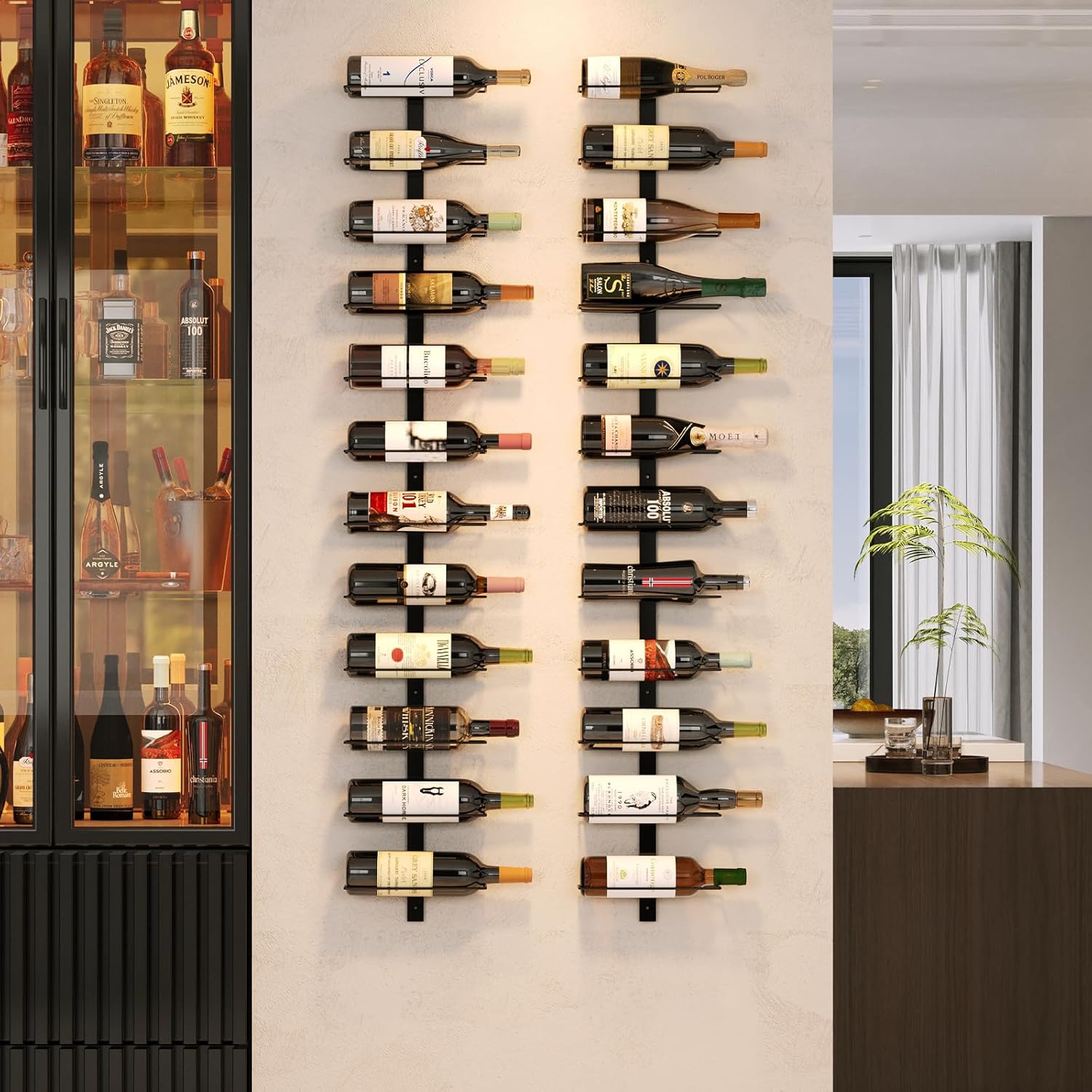X-cosrack 24 Bottles Wall Mounted Wine Rack