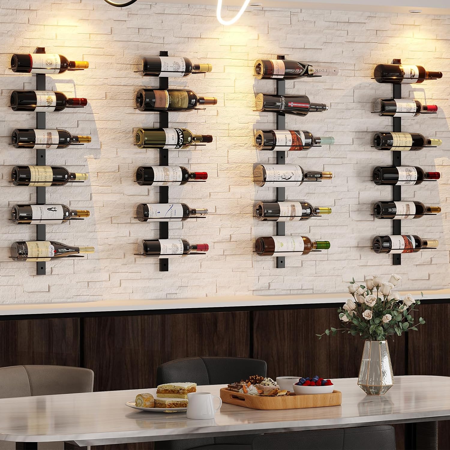 X-cosrack 12-Bottle Wall Wine Rack with Detachable Design
