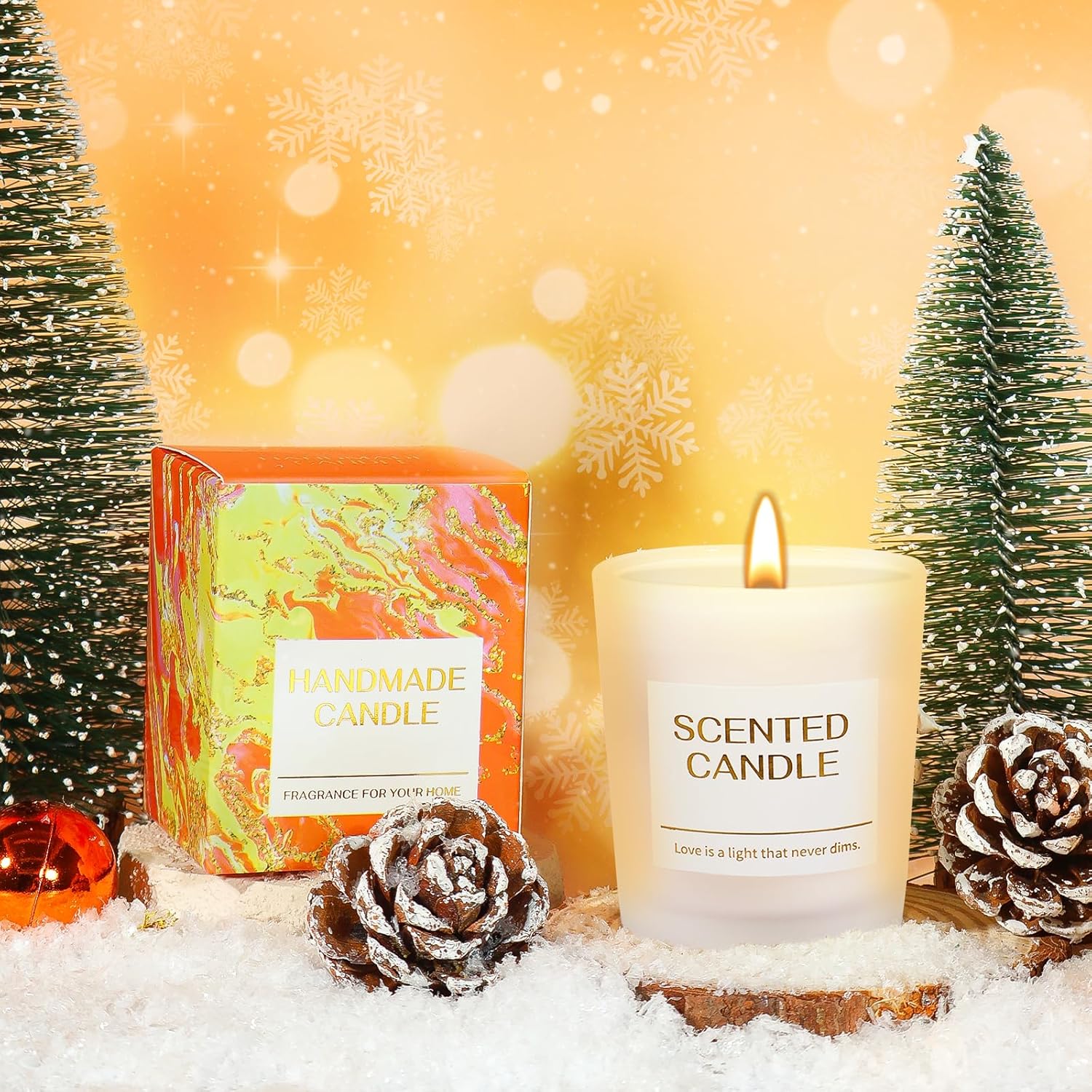 TRSILLE Orange Spa Basket with Luxury Flannel Blanket