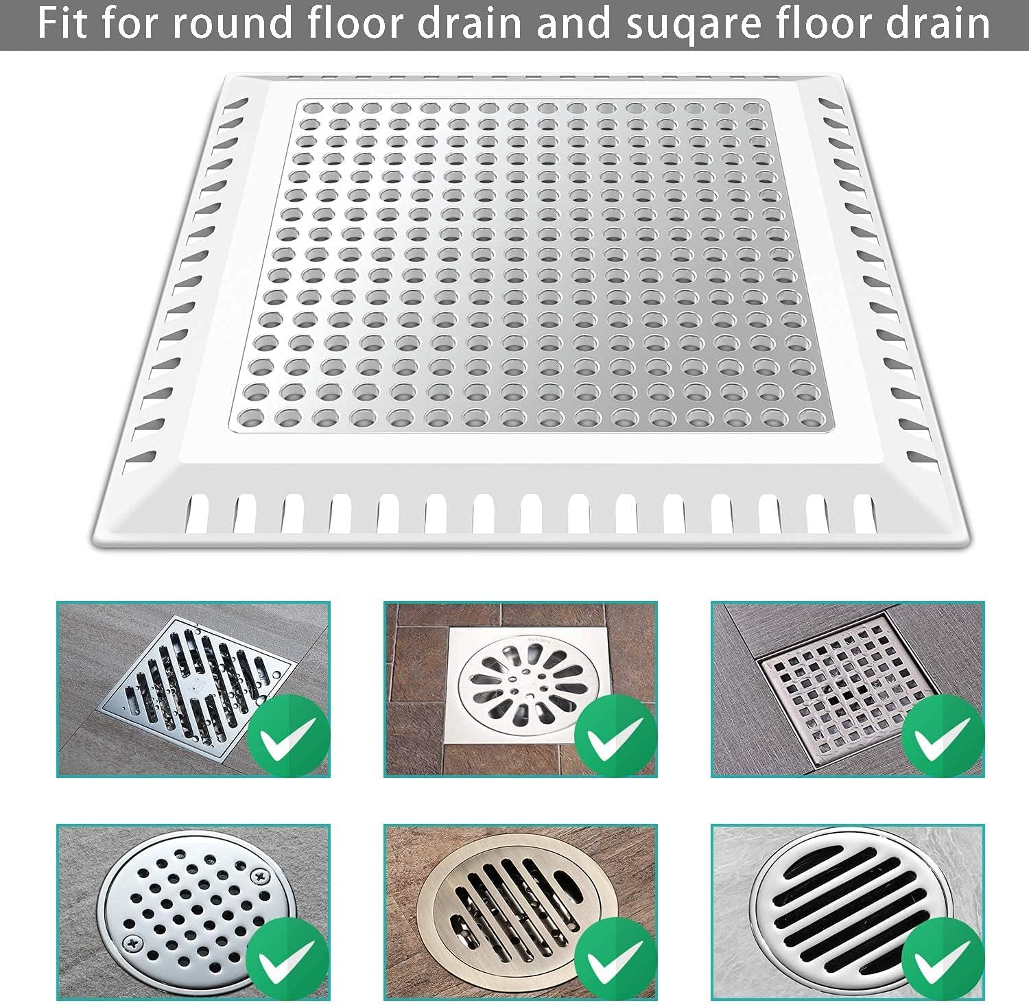 Aojuxix Hair Catcher for Shower Drain Stainless Steel Silicone