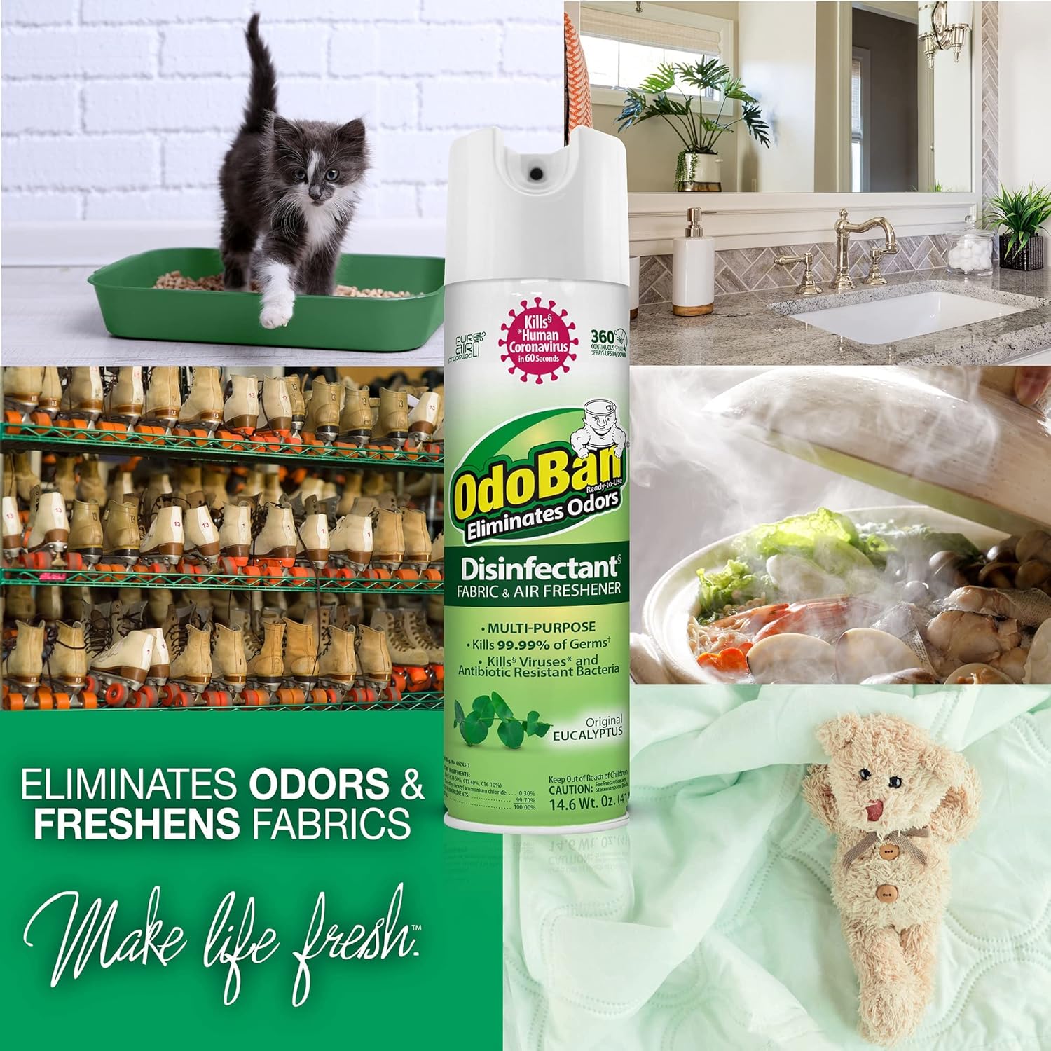 OdoBan Ready-to-Use Disinfectant and Odor Eliminator Set of 2