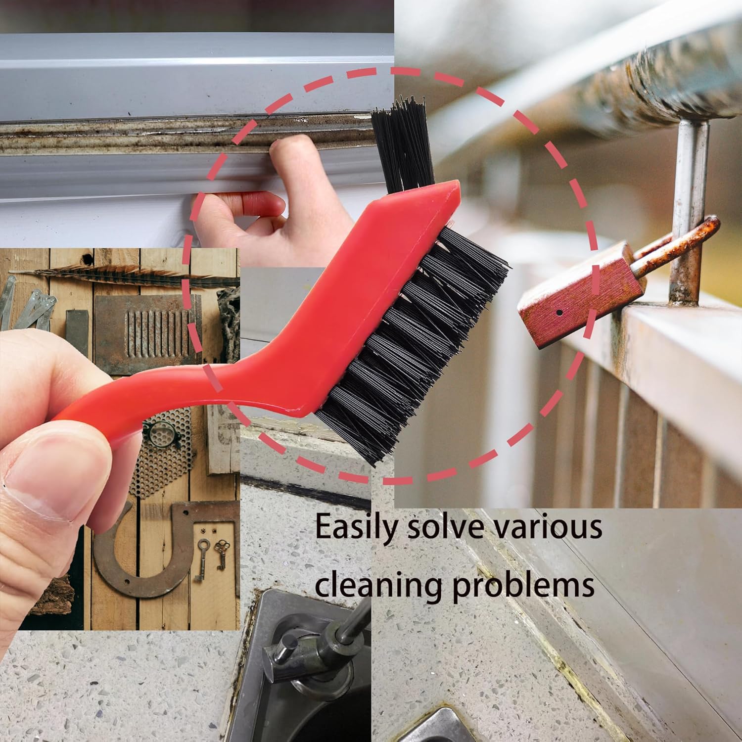 6-Pack Nylon Cleaning Brushes for Delicate Surfaces and Daily Use 1