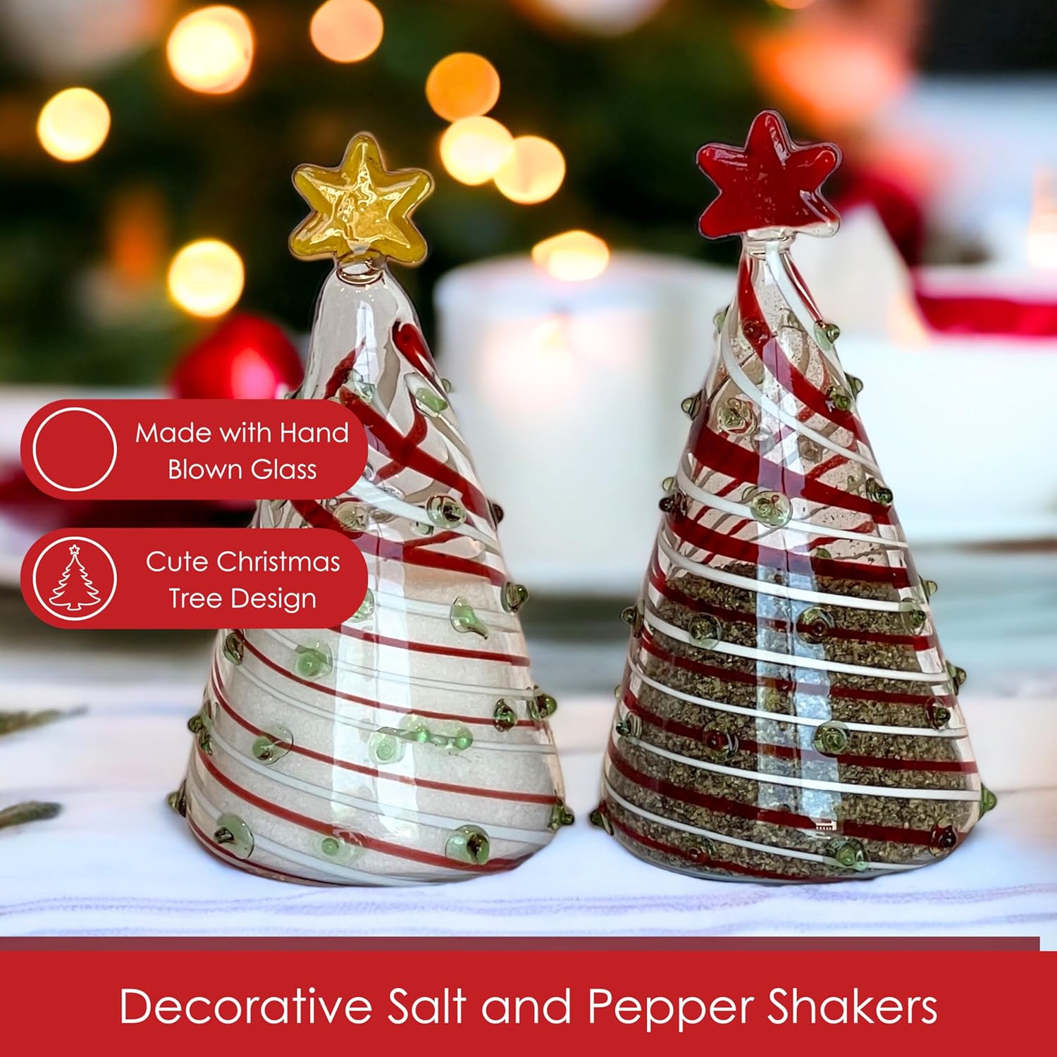 Gift Essentials Christmas Tree Salt Pepper Shakers Set