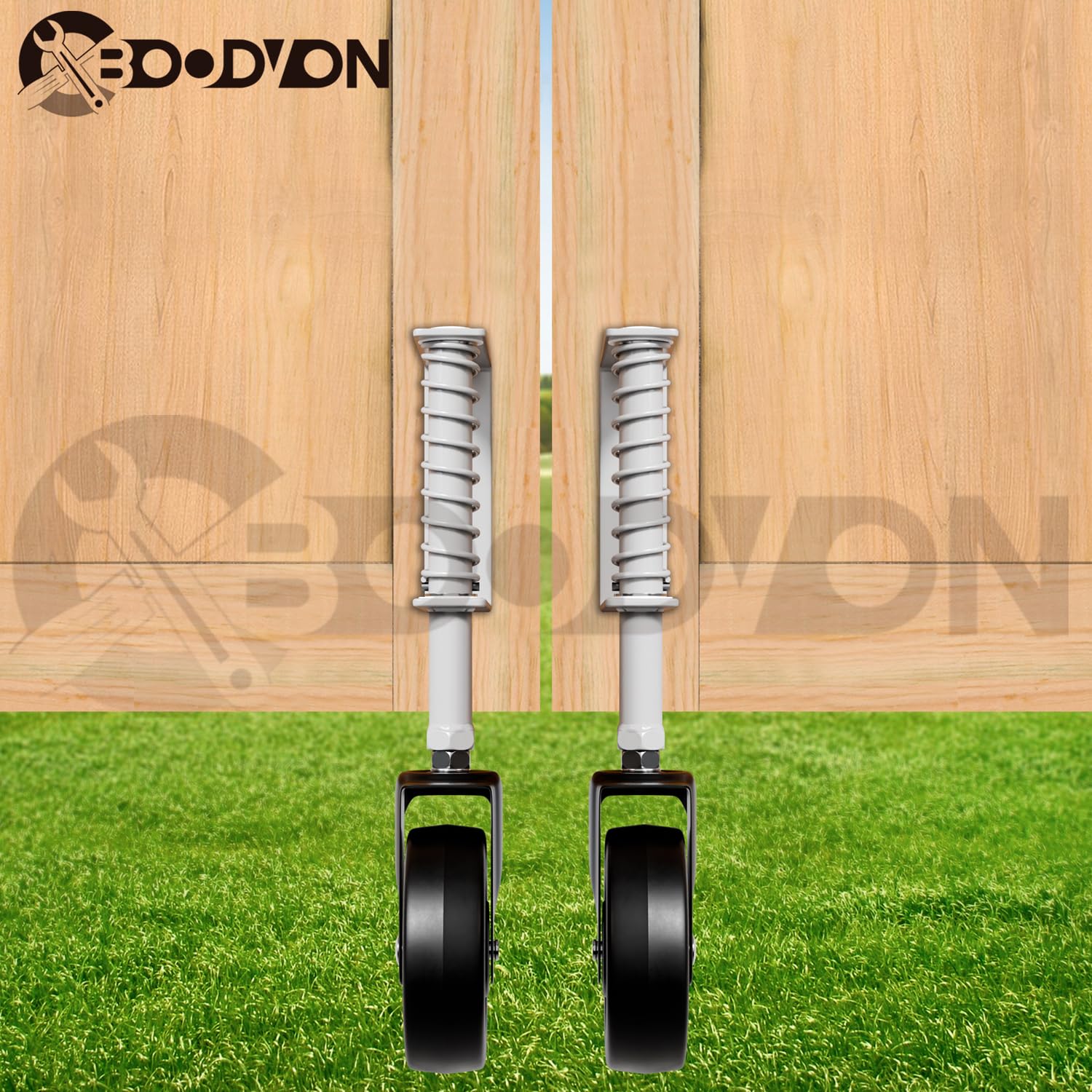 4 Spring Loaded Gate Caster with 360 Rotation 220 Lbs Capacity 2 Pack