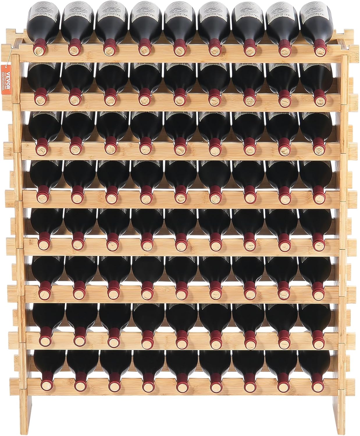 VEVOR Modular Freestanding Wine Rack 72 Bottles