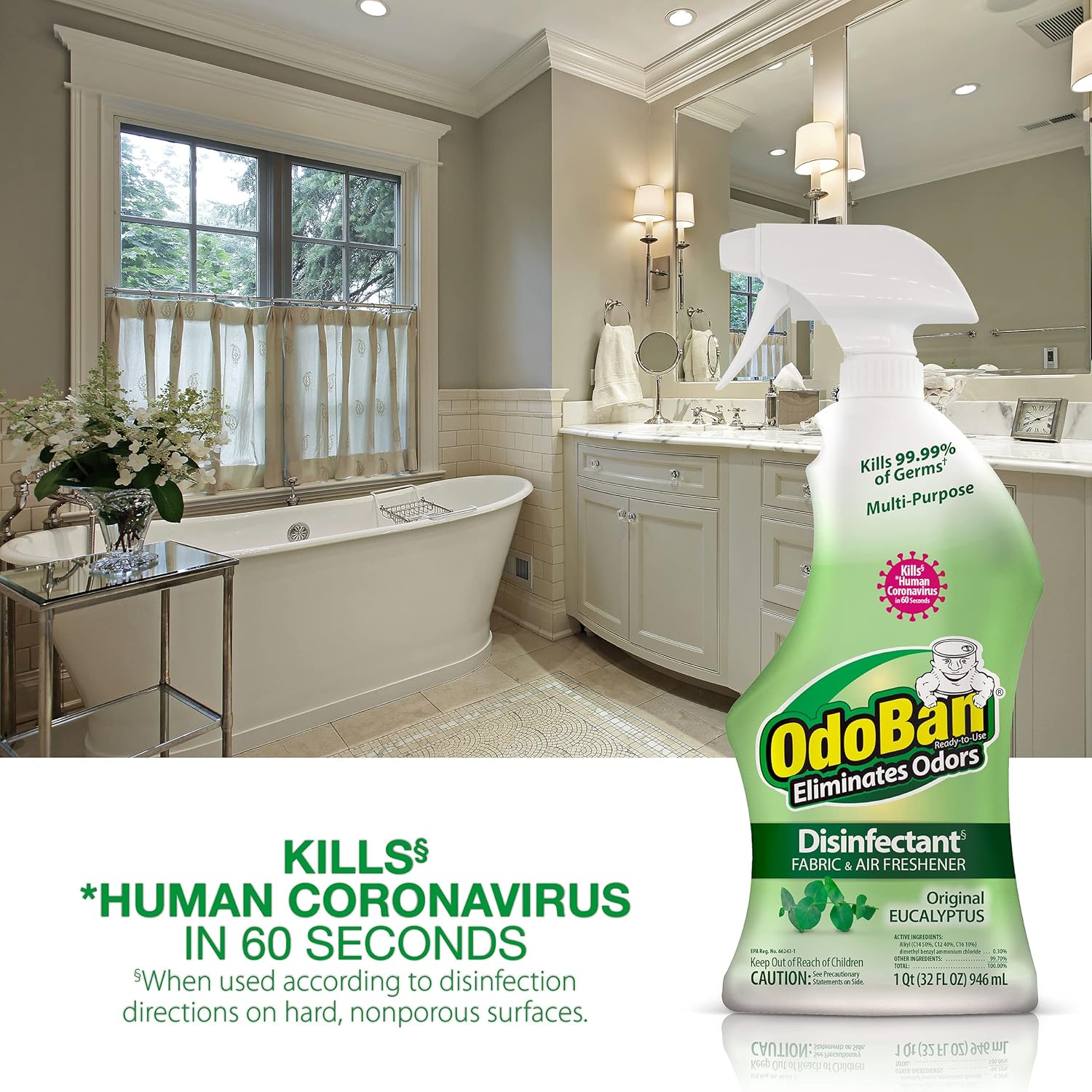 OdoBan Ready-to-Use Disinfectant and Odor Eliminator Set of 2