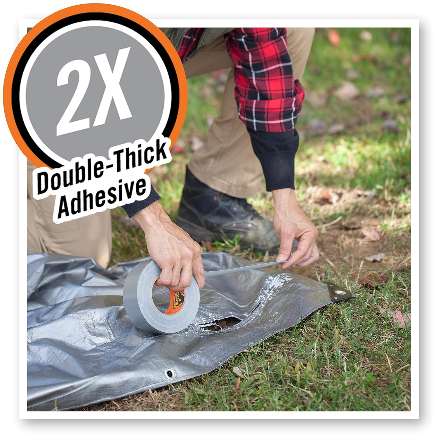 Gorilla Silver Duct Tape 188 x 12 yd Pack of 1 1