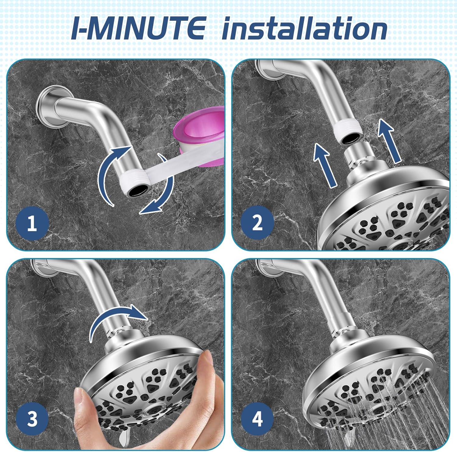 VKZK 10-Mode High Pressure Fixed Showerhead