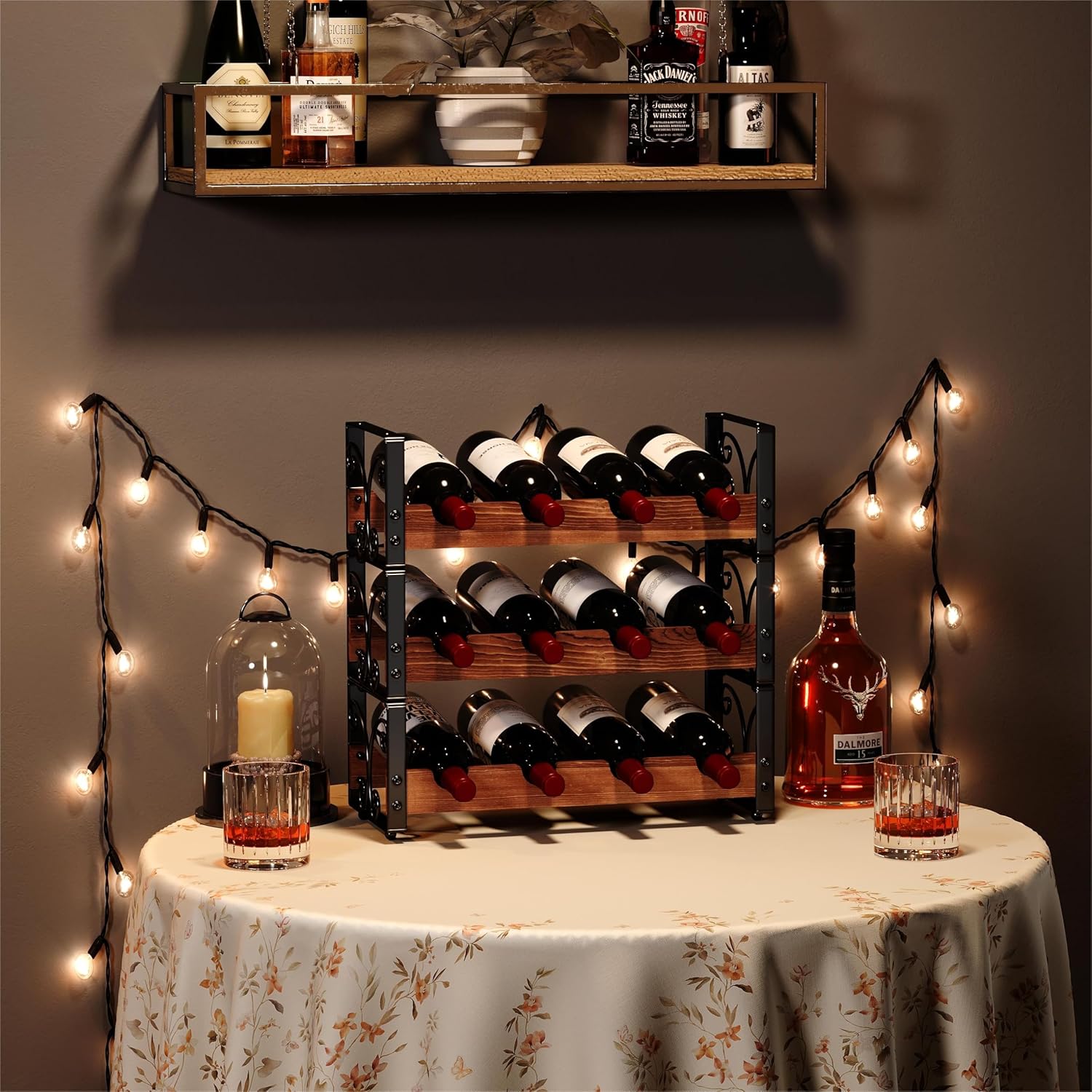 X-cosrack 3-Tier Wine Rack for Inside Cabinet